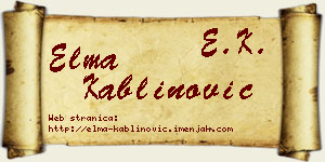 Elma Kablinović vizit kartica